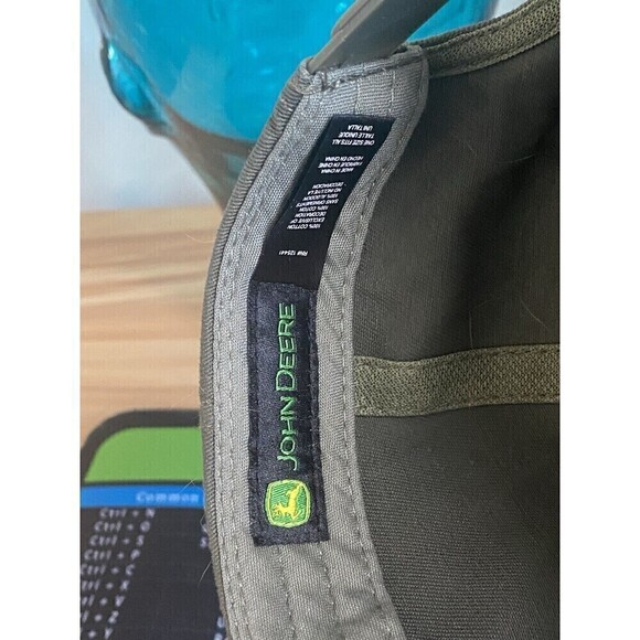 John Deere Hat Grey Strap Back Green Letters & Green / Yellow Logo See Pictures - Picture 7 of 7